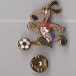 Enamel Pin — Striker Mascot Dribbling